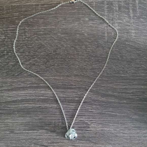 Crystal Pendant Necklace in Sterling Silver - Picture 3 of 3